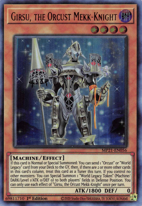 Girsu, the Orcust Mekk-Knight [MP21-EN056] Ultra Rare - for just $0.10! 