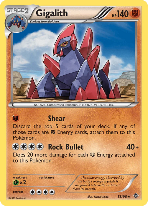 Gigalith (53/98) [Black & White: Emerging Powers] - for just $0.30! 