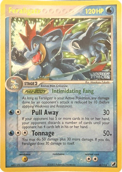 Feraligatr (4/115) (Stamped) [EX: Unseen Forces] - for just $93.20! 