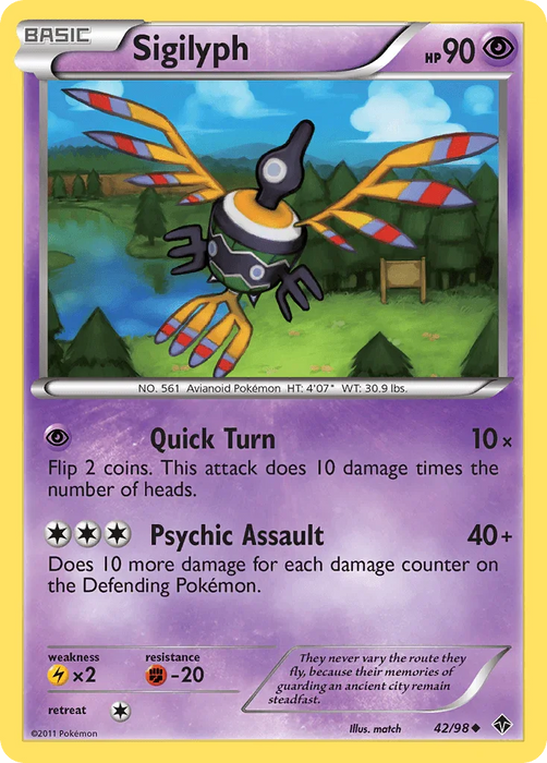 Sigilyph (42/98) [Black & White: Emerging Powers] - for just $0.10! 