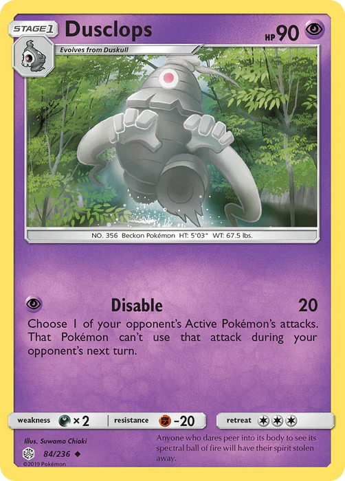 Dusclops (84/236) [Sun & Moon: Cosmic Eclipse] - for just $0.10! 