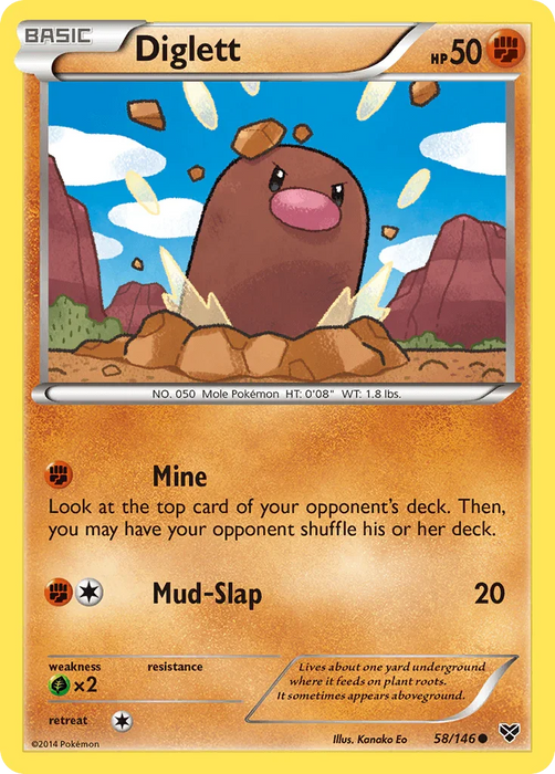 Diglett (58/146) [XY: Base Set] - for just $0.10! 