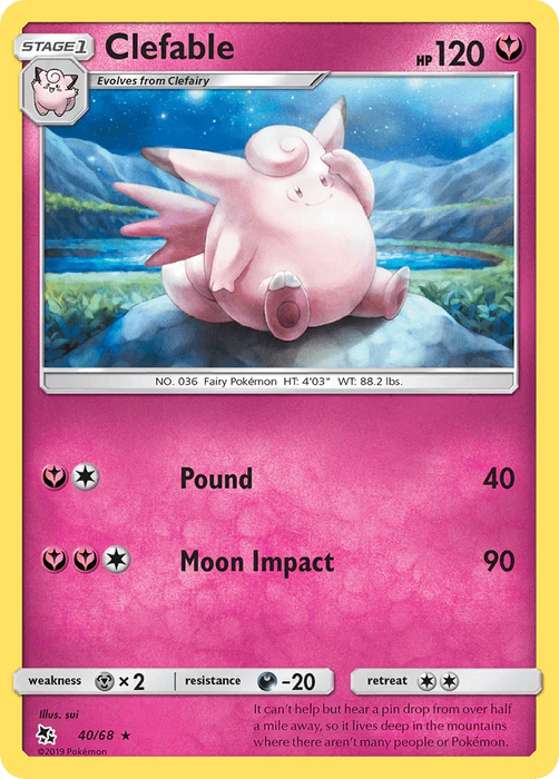 Clefable (40/68) [Sun & Moon: Hidden Fates] - for just $0.15! 
