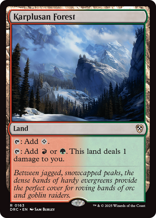 Karplusan Forest (DRC-163) - Commander: Aetherdrift - for just $0.13! 