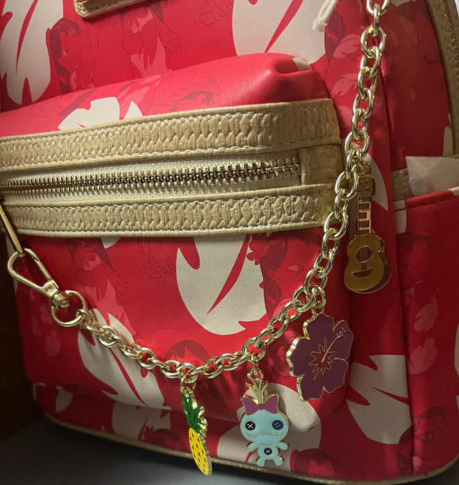 Loungefly Disney Lilo & Stitch Mini Backpack Floral Print Red - for just $75! 