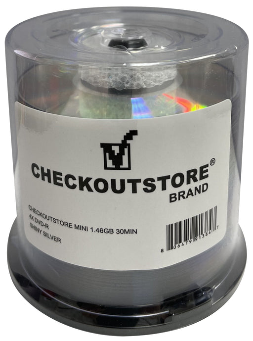 CheckOutStore MINI 1.46GB 30Min 4x DVD-R Shiny Silver - for just $21.95! 