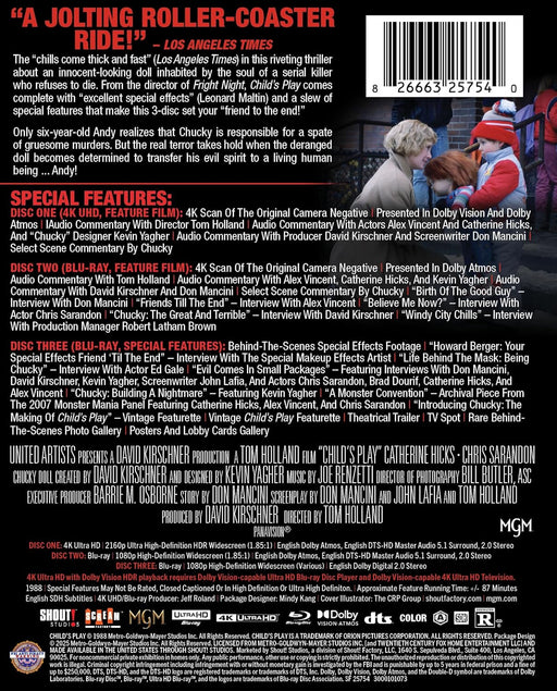 Child's Play (1988) Limited Edition Steelbook [4K UHD] - for just $59.99! 