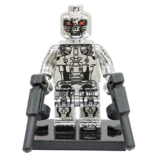 Terminator T-800 Chrome Endoskeleton Lego custom Minifigures - Premium Minifigures - Just $4.99! Shop now at Retro Gaming of Denver