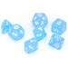 Chessex: Mini Polyhedral Dice set - Frosted - Carribean Blue / White - for just $5.99! 