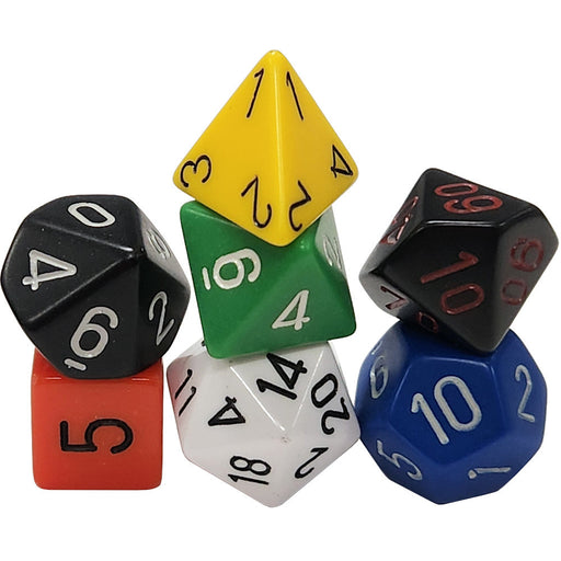 Nostalgia Opaque GM & Beginning Player 7-Die Polyhedral set - Just $4.25! Shop now at Retro Gaming of Denver