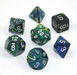 Festive Polyhedral Green/Silver 7-Die Set - for just $11.99! 