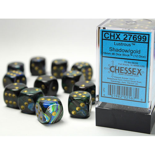 Chessex: D6 Lustrou DICE SET - 16MM - for just $11.98! 