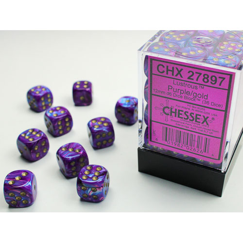 Chessex: D6 Lustrous™ DICE SET - 12MM - for just $14.99! 