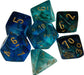 Nebula Polyhedral Luminary Oceanic/Gold 7-Die Set - Just $10! Shop now at Retro Gaming of Denver