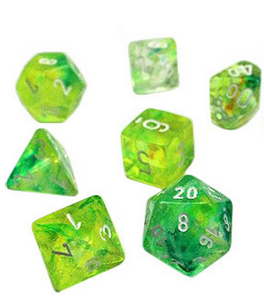 Nebula Polyhedral Luminary Spring/White 7-Die Set - Just $11.98! Shop now at Retro Gaming of Denver