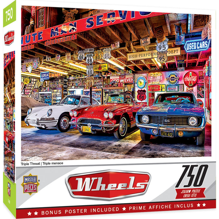 Wheels - Triple Threat 750 Piece Jigsaw Puzzle - Just $14.99! Shop now at Retro Gaming of Denver