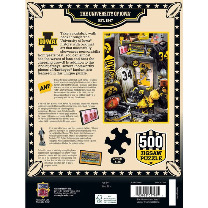 Iowa Hawkeyes - Locker Room 500 Piece Jigsaw Puzzle - for just $16.99! 