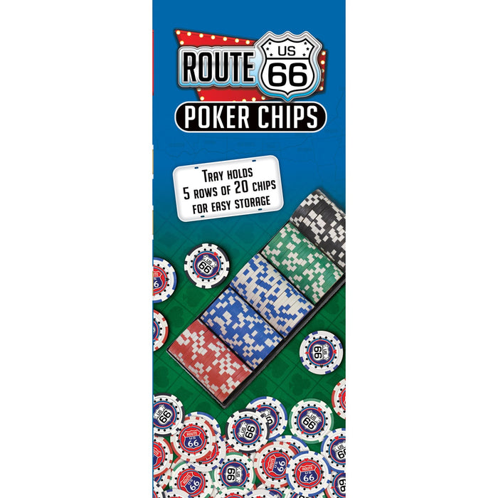 Route 66 100 Piece Poker Chips - Just $29.99! Shop now at Retro Gaming of Denver