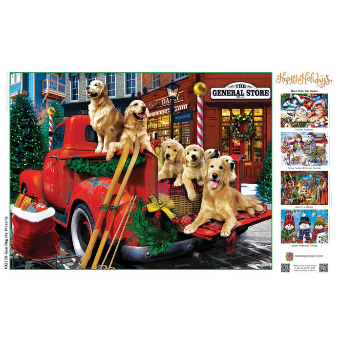 Happy Holidays - Guarding the Presents 300 Piece EZ Grip Jigsaw Puzzle - for just $14.99! 