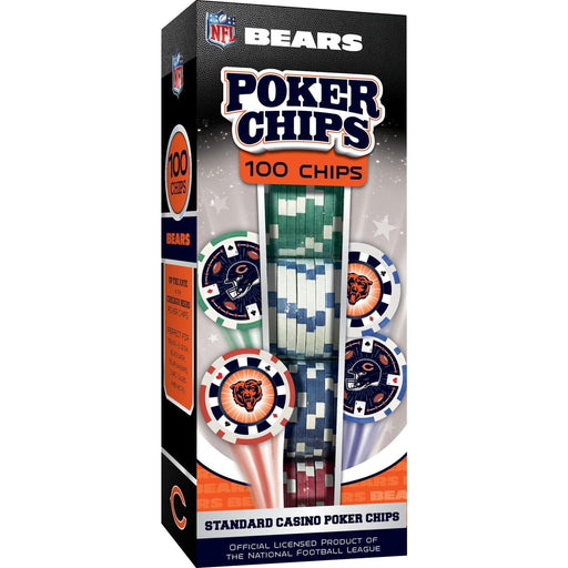 Chicago Bears 100 Piece Poker Chips - for just $24.99! 