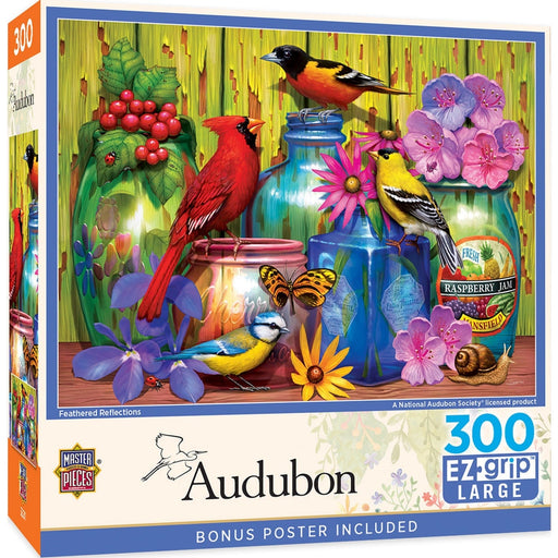 Audubon - Feathered Reflections 300 Piece EZ Grip Jigsaw Puzzle - for just $14.99! 