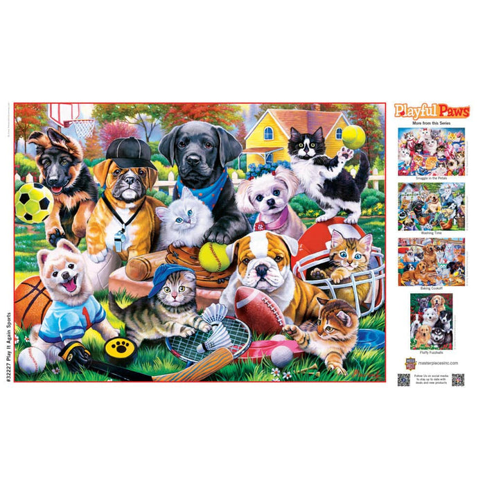 Playful Paws - Play it Again Sports 300 Piece EZ Grip Jigsaw Puzzle - for just $14.99! 