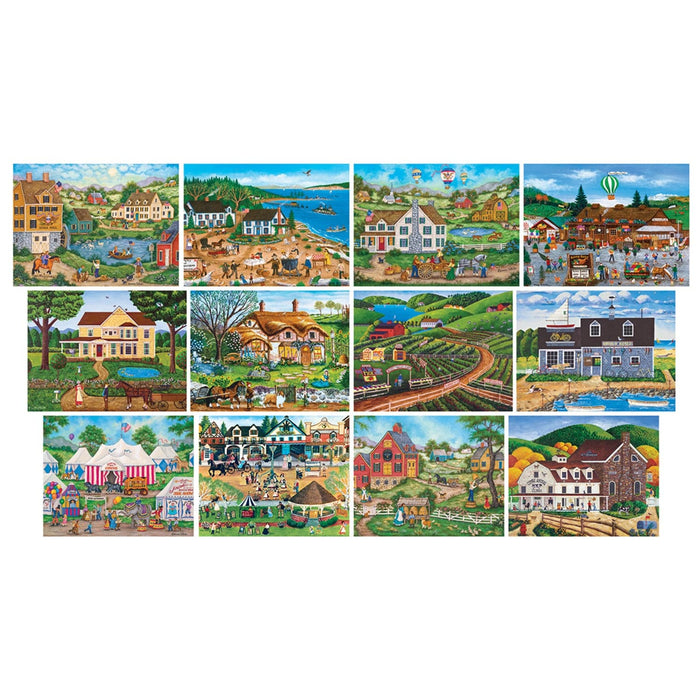 Folk Art Jigsaw Puzzle Collection - 12-Pack - for just $29.99! 