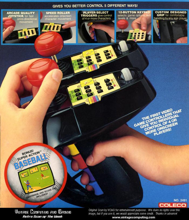 Super Action Controller Pair with Super Action Baseball (Colecovision) - for just $54.99! 