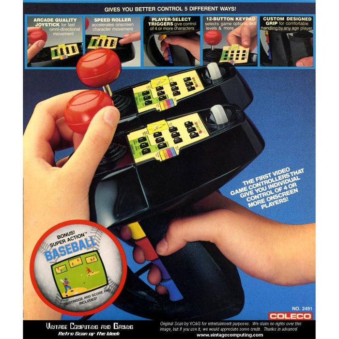 Super Action Controller Pair with Super Action Baseball (Colecovision) - Just $54.99! Shop now at Retro Gaming of Denver