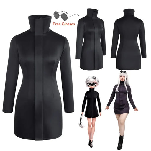Gojo-Inspired Bodycon Cosplay Dress – Stretch Fit with Glasses Set - for just $51.95! 