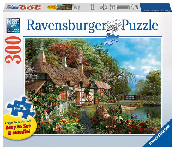Puzzle: Large Format - Cottage on a Lake - for just $18.49! 