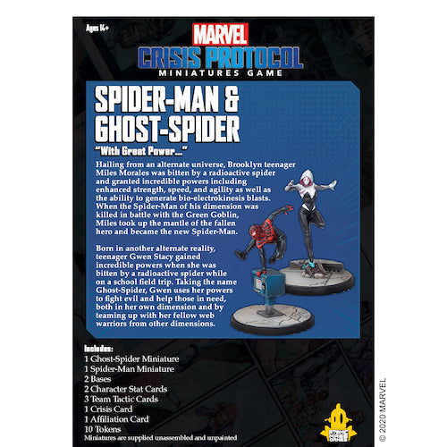 Marvel Crisis Protocol: Spider-Man & Ghost-Spider - for just $34.95! 