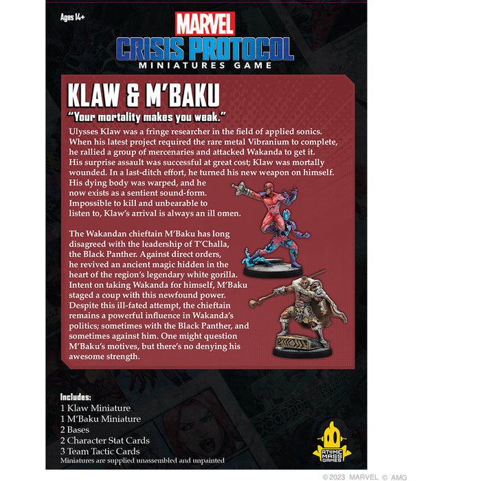 Marvel Crisis Protocol: Klaw & M'Baku - for just $39.99! 