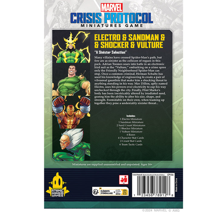 Marvel Crisis Protocol: Electro & Sandman & Shocker & Vulture - for just $79.99! 