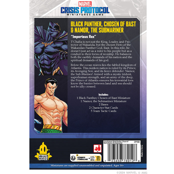 Marvel Crisis Protocol: Black Panther, Chosen of Bast & Namor, the Sub-Mariner - for just $49.99! 