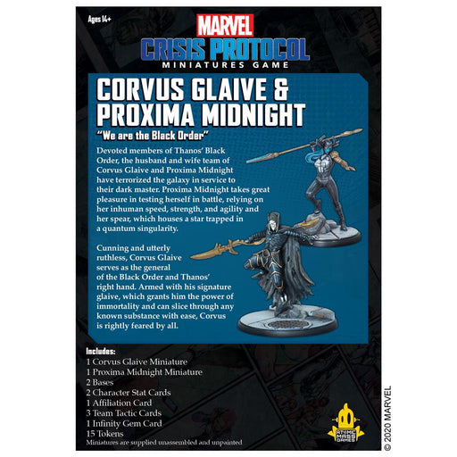 Marvel: Crisis Protocol - Corvus Glaive and Proxima Midnight - for just $39.95! 