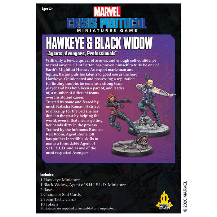 Marvel Crisis Protocol: Hawkeye & Black Widow - for just $34.95! 