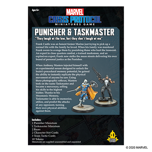 Marvel Crisis Protocol: Punisher & Taskmaster - for just $39.95! 