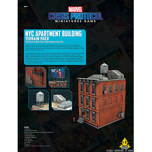 Marvel Crisis Protocol:  NYC Apartment Building Terrain - Premium Miniatures - Just $79.95! Shop now at Retro Gaming of Denver