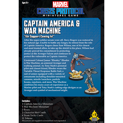 Marvel Crisis Protocol: Captain America and War Machine - for just $39.95! 