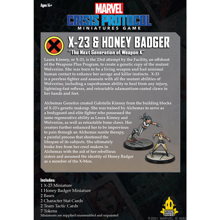 Marvel Crisis Protocol: X-23 & Honey Badger - for just $27.99! 