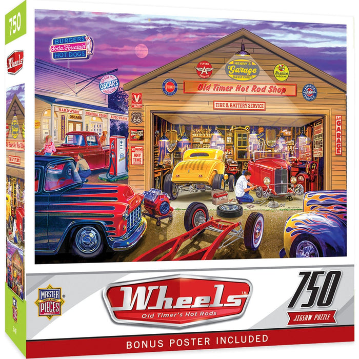 Wheels - Old Timer's Hot Rods 750 Piece Jigsaw Puzzle - for just $14.99! 