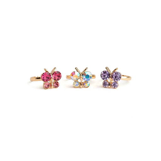 Boutique Butterfly Gem Rings, 3 pcs - Just $6.99! Shop now at Retro Gaming of Denver