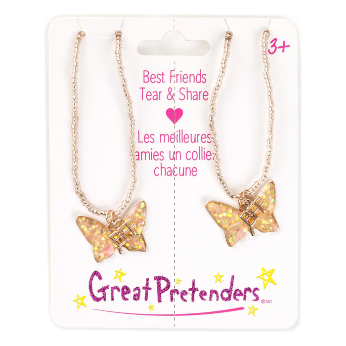 Butterfly BFF Share & Tear Necklace Set (2 pcs) - Just $4.99! Shop now at Retro Gaming of Denver