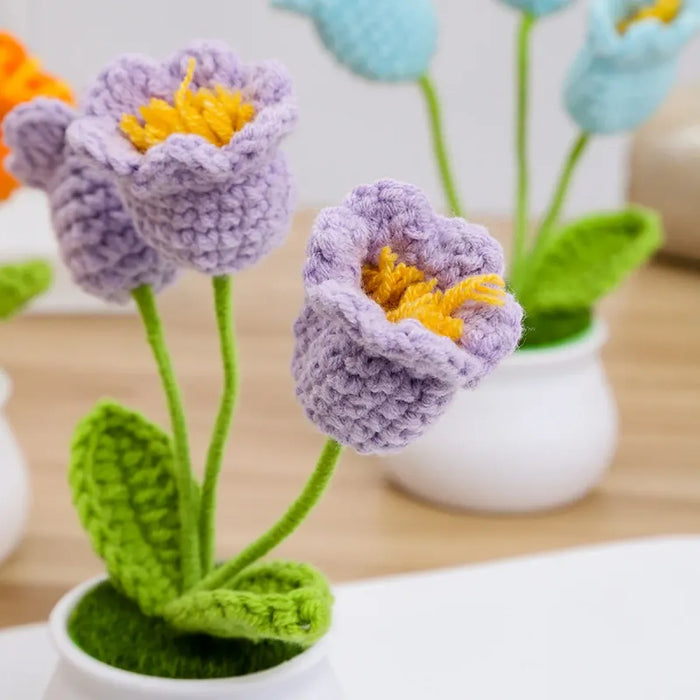 Handmade Crochet Lily Plush – Potted Flower Decor for Desk or Gift - for just $16.95! 