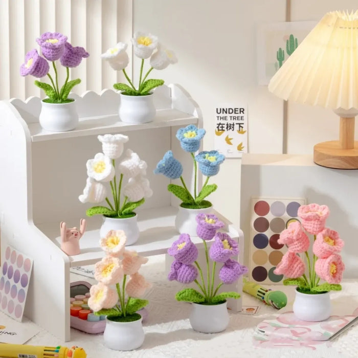 Handmade Crochet Lily Plush – Potted Flower Decor for Desk or Gift - for just $15.95! 