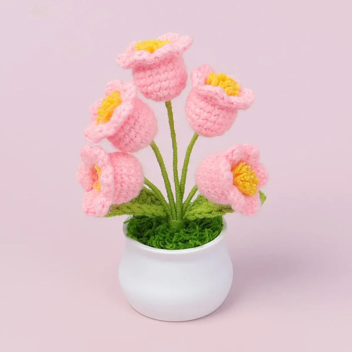 Handmade Crochet Lily Plush – Potted Flower Decor for Desk or Gift - for just $15.95! 
