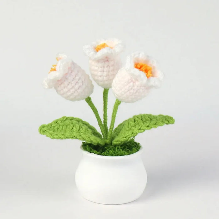 Handmade Crochet Lily Plush – Potted Flower Decor for Desk or Gift - for just $16.95! 