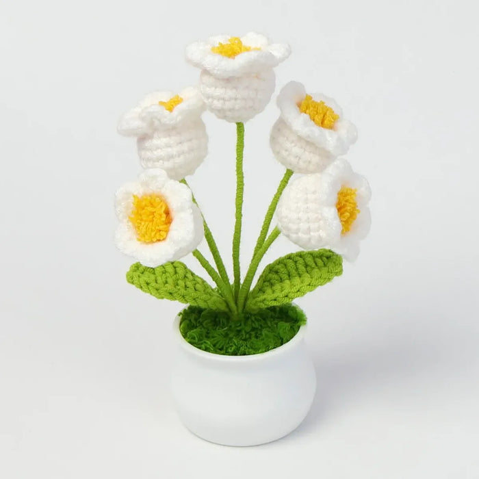 Handmade Crochet Lily Plush – Potted Flower Decor for Desk or Gift - for just $15.95! 