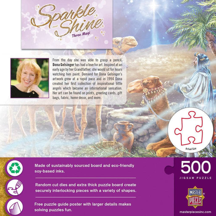 Sparkle & Shine - Three Magi 500 Piece Glitter Jigsaw Puzzle - for just $14.99! 